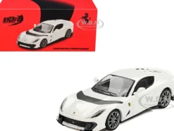 Ferrari 812 Competizione Bianco Avus White 1/64 Diecast Model Car by BBR