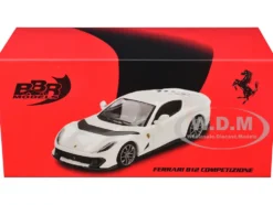 Ferrari 812 Competizione Bianco Avus White 1/64 Diecast Model Car by BBR