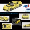 Ferrari 812 Competizione Matt Yellow with Graphics and Yellow Interior "Tailor Made" 1/64 Diecast Model Car by BBR