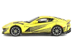 Ferrari 812 Competizione Matt Yellow with Graphics and Yellow Interior 