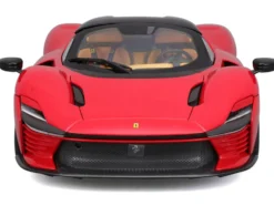 Ferrari Daytona SP3 Red with Black Top "Signature Series" 1/18 Diecast Model Car by Bburago
