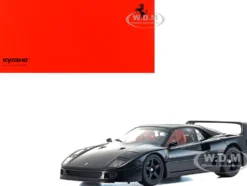 Ferrari F40 Black 1/18 Diecast Model Car by Kyosho