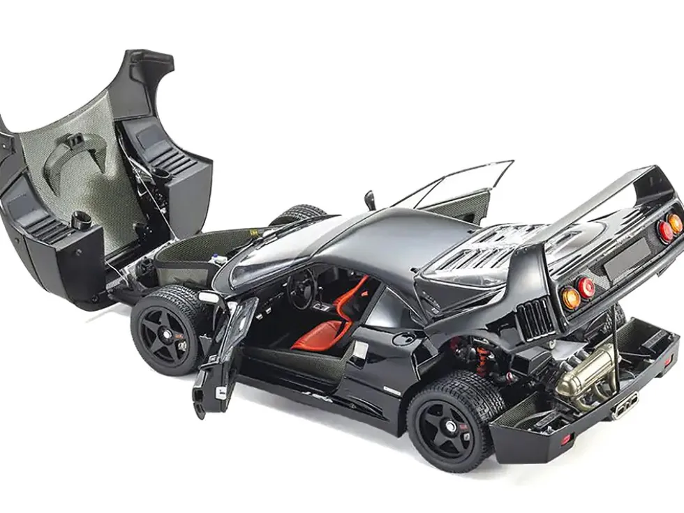 Ferrari F40 Black 1/18 Diecast Model Car by Kyosho