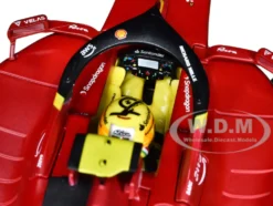 Ferrari F1 75 55 Carlos Sainz Giallo Modena Formula One F1 Italian GP 2022 Formula Racing Series 1/18 Diecast Model Car Bburago 16811CSMZ