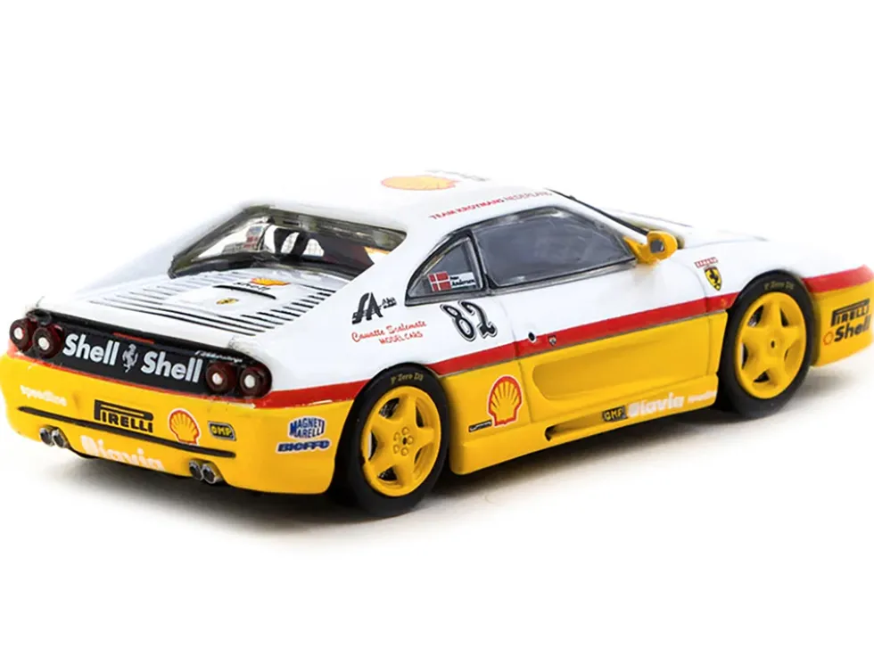 Ferrari F355 Challenge #82 Peter Andersen "Team Kroymans - Shell Oil" "Ferrari F355 Challenge" (1999) "Hobby64" Series 1/64 Diecast Model Car by Tarmac Works