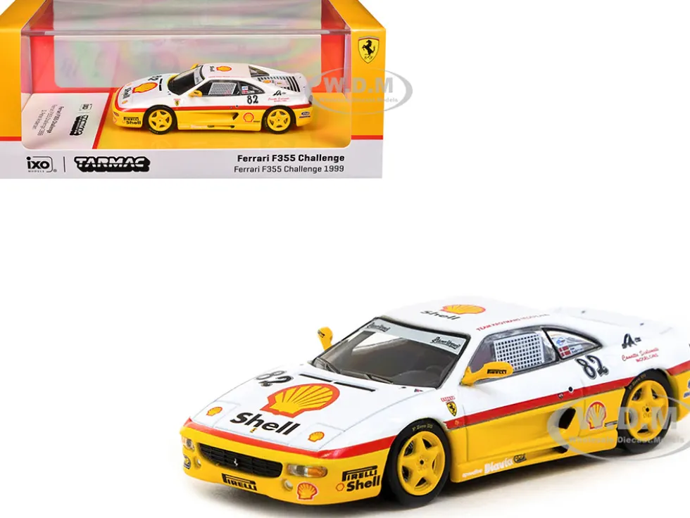 Ferrari F355 Challenge #82 Peter Andersen "Team Kroymans - Shell Oil" "Ferrari F355 Challenge" (1999) "Hobby64" Series 1/64 Diecast Model Car by Tarmac Works