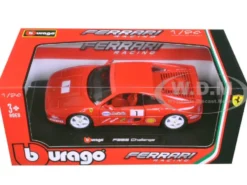 Ferrari F355 Challenge #1 Red 1/24 Diecast Model Car Bburago 26306