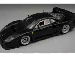 Ferrari F40 LM Black with Silver Enkei Rims "Press Version" (1996) "Mythos Series" Limited Edition to 40 pieces Worldwide 1/18 Model Car by Tecnomodel
