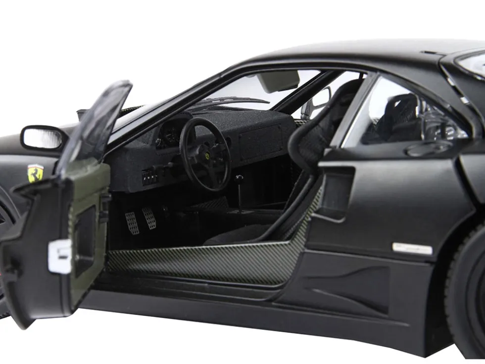 Ferrari F40 Matt Black with Matt Black Wheels with DISPLAY CASE Limited Edition to 102 pieces Worldwide 1/18 Diecast Model Car by BBR and Kyosho