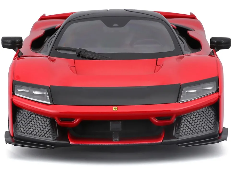Ferrari F80 Red with Black Top "Race + Play" Series 1/18 Diecast Model Car by Bburago