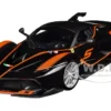 Ferrari FXX-K #5 Fu Songyang Black Gray Top Orange Stripes 1/18 Diecast Model Car Bburago 16010