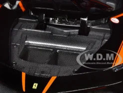 Ferrari FXX-K #5 Fu Songyang Black Gray Top Orange Stripes 1/18 Diecast Model Car Bburago 16010
