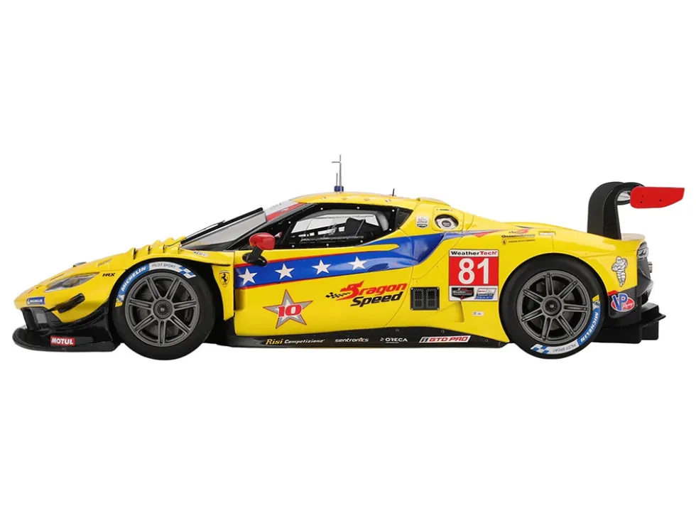Ferrari 296 GT3 #81 Albert Costa - Miguel Molina - Thomas Neubauer - Davide Rigon "DragonSpeed" IMSA "24 Hours of Daytona" (2025) "Competition Series" 1/18 Model Car by BBR