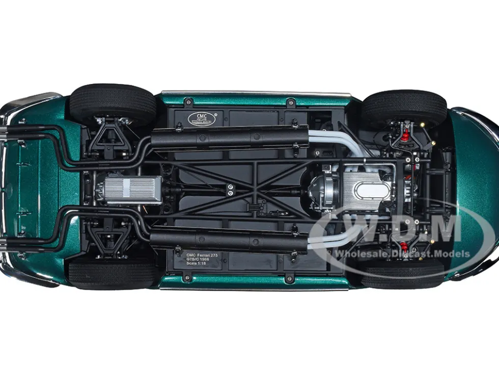 1966 Ferrari 275 GTB/C Verde Pino Green Metallic Limited Edition 1000 pieces Worldwide 1/18 Diecast Model Car CMC M-238