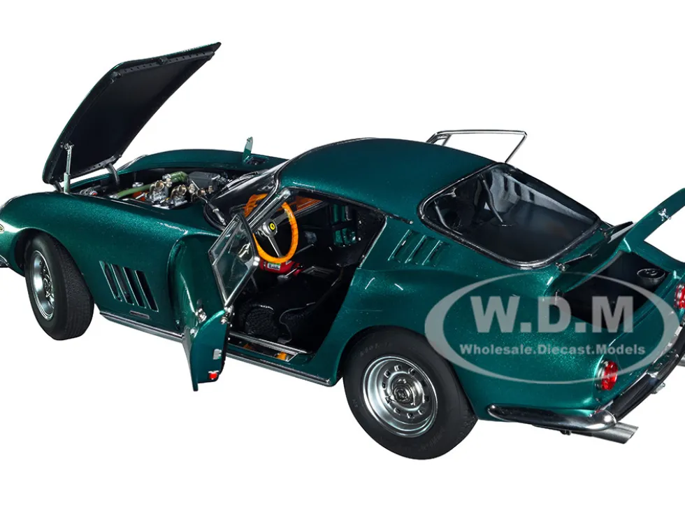 1966 Ferrari 275 GTB/C Verde Pino Green Metallic Limited Edition 1000 pieces Worldwide 1/18 Diecast Model Car CMC M-238