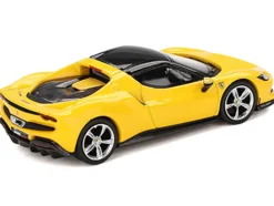 Ferrari 296 GTB Giallo Modena Yellow with Black Top 1/64 Diecast Model Car by BBR