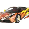 Ferrari 488 GTB IPE Exhaust Giallo Modena Yellow with Tiger Graphics with DISPLAY CASE Limited Edition to 100 pieces Worldwide 1/18 Model Car BBR P18221