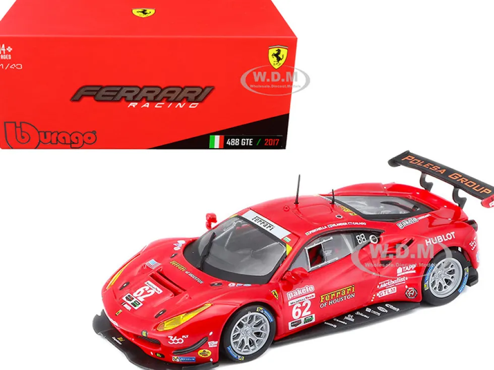 Ferrari 488 GTE #62 Fisichella Vilander Calado 24 Hours of Daytona 2017 1/43 Diecast Model Car Bburago 36301