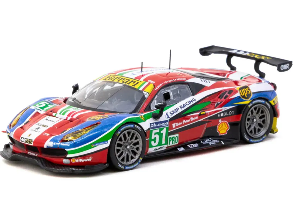 Ferrari 488 GTE #51 Gianmaria Bruni - Alessandro Pier Guidi - James Calado "AF Corse" "24 Hours of Le Mans" (2016) "Hobby64" Series 1/64 Diecast Model Car by Tarmac Works