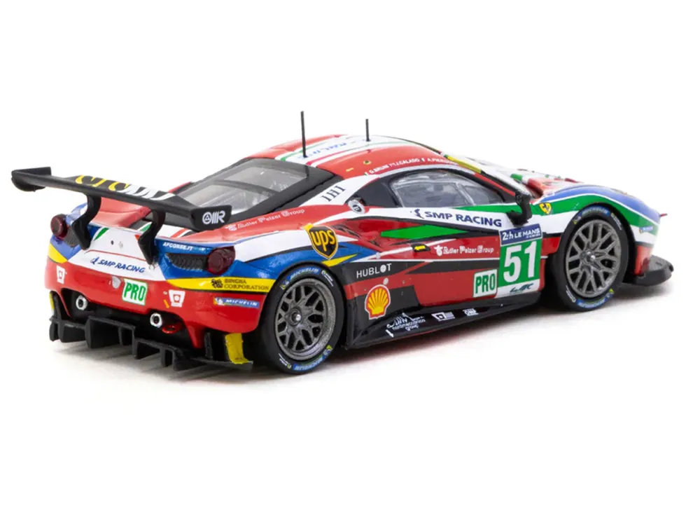 Ferrari 488 GTE #51 Gianmaria Bruni - Alessandro Pier Guidi - James Calado "AF Corse" "24 Hours of Le Mans" (2016) "Hobby64" Series 1/64 Diecast Model Car by Tarmac Works