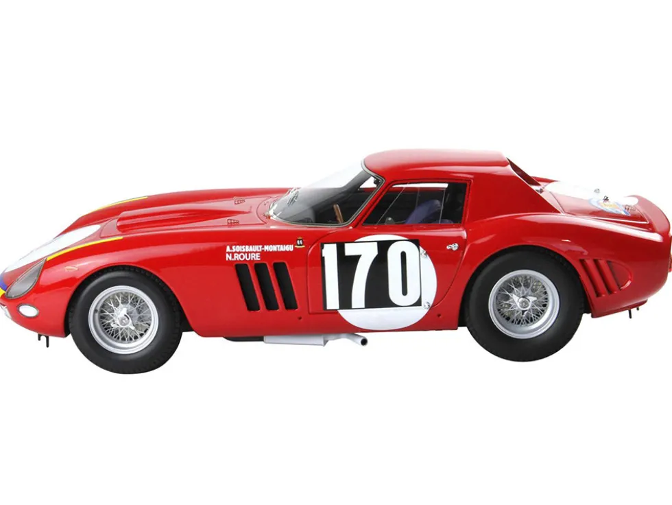 Ferrari 250 GTO #170 Annie Soisbault de Montaigu - Nicole Roure "Tour de France Automobile" (1964) with DISPLAY CASE Limited Edition to 200 pieces Worldwide 1/18 Model Car by BBR