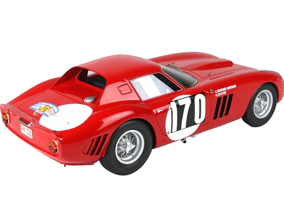 Ferrari 250 GTO #170 Annie Soisbault de Montaigu - Nicole Roure "Tour de France Automobile" (1964) with DISPLAY CASE Limited Edition to 200 pieces Worldwide 1/18 Model Car by BBR