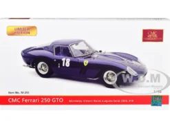 Ferrari 250 GTO #18 Brandon Wang Monterey Historic Races Laguna Seca 2004 Limited Edition to 2200 pieces Worldwide 1/18 Diecast Model Car CMC M-255
