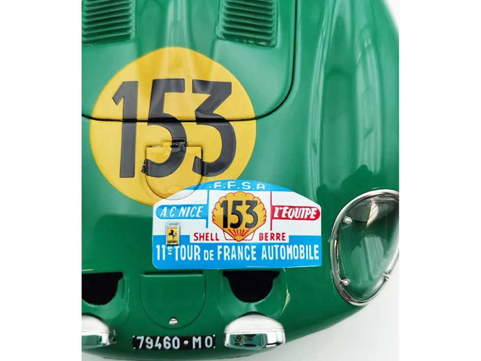 Ferrari 250 GTO #153 David Piper - Dan Margulies "Tour de France" (1962) Limited Edition to 2200 pieces Worldwide 1/18 Diecast Model Car by CMC