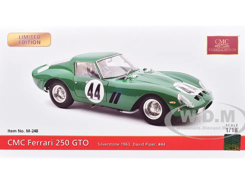 Ferrari 250 GTO #44 David Piper "GP Silverstone" (1963) Limited Edition to 2000 pieces Worldwide 1/18 Diecast Model Car by CMC