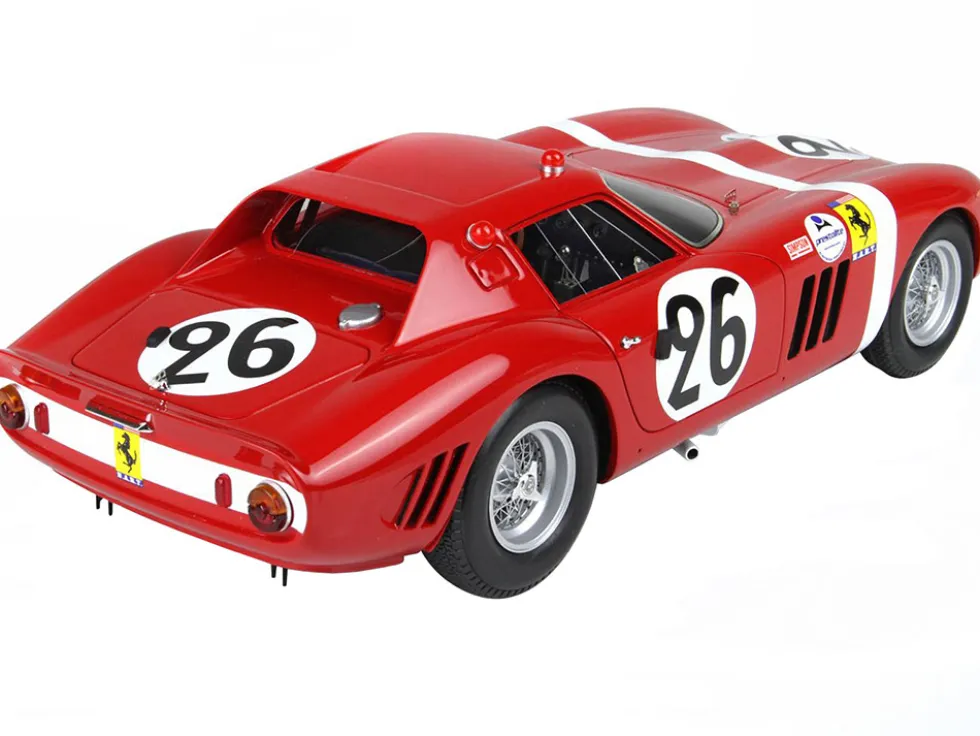 Ferrari 250 GTO #26 Ed Hugus - Jose Rosinski "24 Hours of Le Mans" (1964) with DISPLAY CASE Limited Edition to 200 pieces Worldwide 1/18 Model Car by BBR