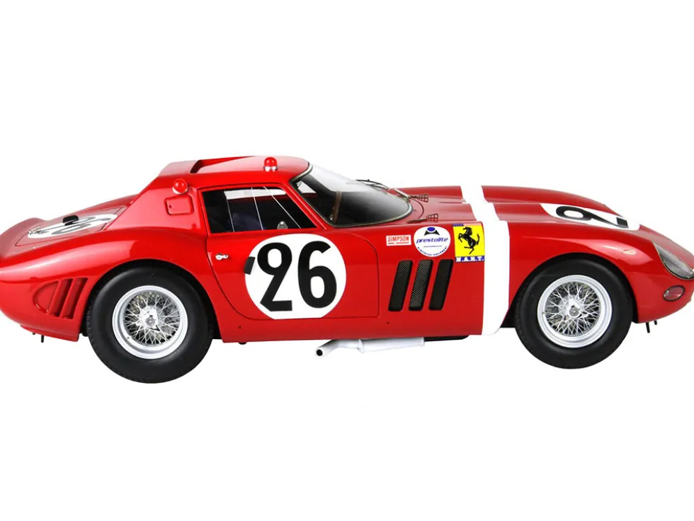 Ferrari 250 GTO #26 Ed Hugus - Jose Rosinski "24 Hours of Le Mans" (1964) with DISPLAY CASE Limited Edition to 200 pieces Worldwide 1/18 Model Car by BBR