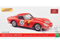 Ferrari 250 GTO #22 Elde Beurlys 3rd Place 24 Hours of Le Mans 1962 Limited Edition to 2200 pieces Worldwide 1/18 Diecast Model Car CMC M-253