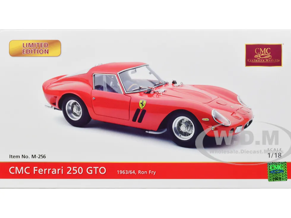 Ferrari 250 GTO Red Ron Fry London Motor Show 1962 Limited Edition to 2000 pieces Worldwide 1/18 Diecast Model Car CMC M-256