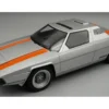 1976 Ferrari 308 GT Rainbow By Bertone Silver Metallic with Orange Stripes "Mythos Series" Limited Edition to 35 pieces Worldwide 1/18 Model Car by Tecnomodel