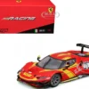 Ferrari 296 GT3 #71 Red "Francorchamps Motors" (2022) "Racing" Series with Display Case 1/43 Diecast Model Car by Bburago