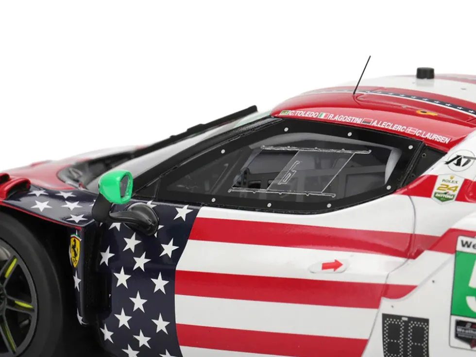 Ferrari 296 GT3 #50 Riccardo Agostini - Conrad Laursen - Arthur Leclerc - Custodio Toledo "AF Corse" IMSA "24 Hours of Daytona" (2025) "Competition Series" 1/18 Model Car by BBR
