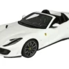 2019 Ferrari 812 GTS Convertible Avus White DISPLAY CASE Limited Edition 32 pieces Worldwide 1/18 Model Car BBR P18184E