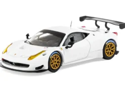 Ferrari 458 Italia GT3 White with Gold Wheels "Road64" Series 1/64 Diecast Model Car by Tarmac Works