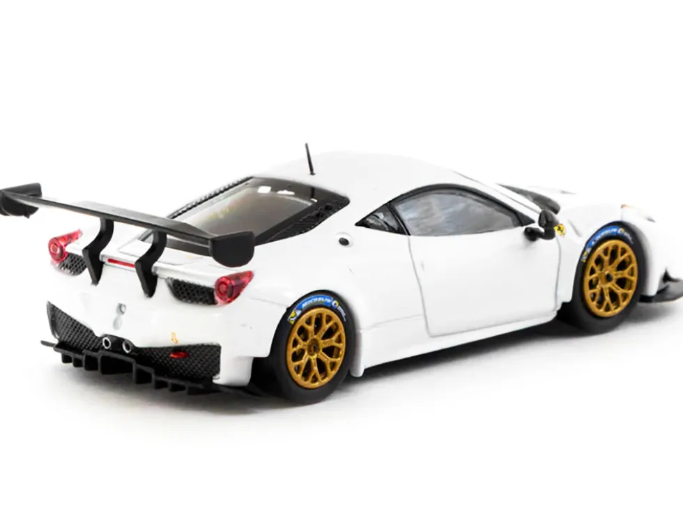 Ferrari 458 Italia GT3 White with Gold Wheels "Road64" Series 1/64 Diecast Model Car by Tarmac Works