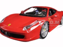 Ferrari 458 Italia Red 1/24 Diecast Model Car Bburago 26003