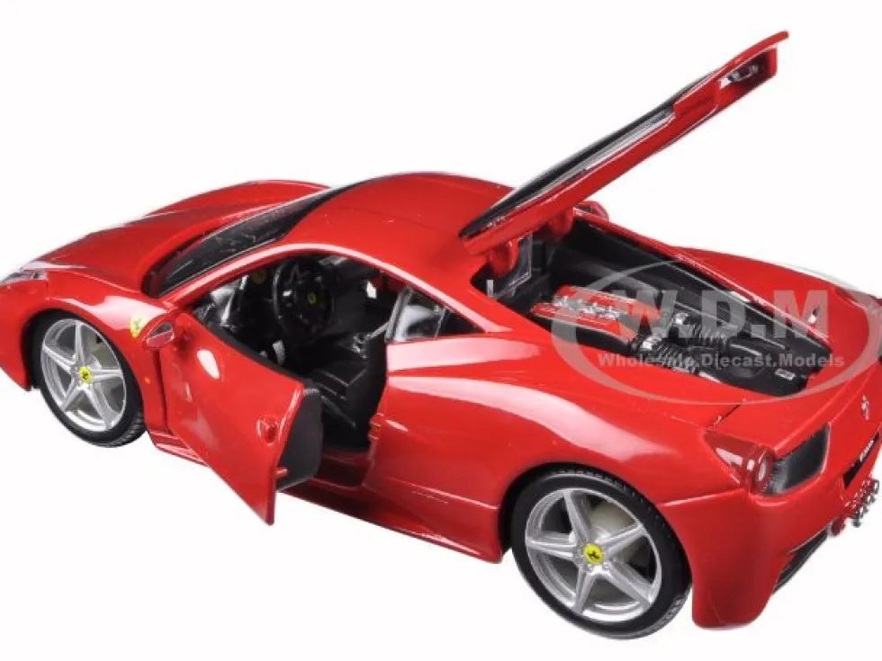 Ferrari 458 Italia Red 1/24 Diecast Model Car Bburago 26003
