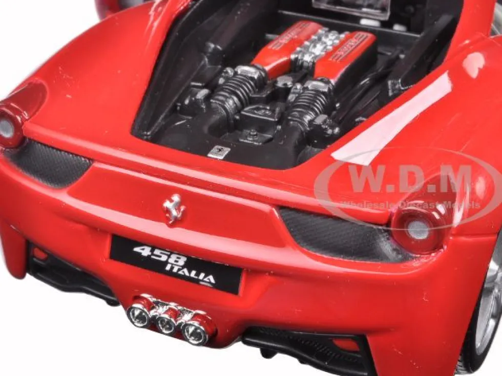 Ferrari 458 Italia Red 1/24 Diecast Model Car Bburago 26003
