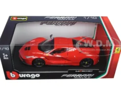 Ferrari LaFerrari F70 Red with Black Wheels 1/18 Diecast Model Car Bburago 16001