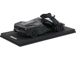 Ferrari LaFerrari Matt Black With Display Case Limited Edition to 78 pieces Worldwide 1/18 Diecast Model Car by BBR