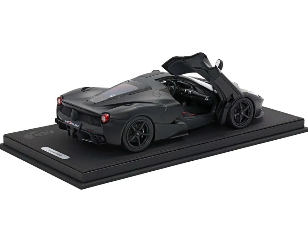 Ferrari LaFerrari Matt Black With Display Case Limited Edition to 78 pieces Worldwide 1/18 Diecast Model Car by BBR