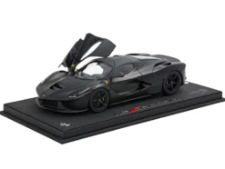 Ferrari LaFerrari Matt Black With Display Case Limited Edition to 78 pieces Worldwide 1/18 Diecast Model Car by BBR