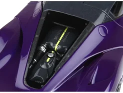 2012 Ferrari LaFerrari Purple Dubai Metallic (Viola Vio) with Black Top With Display Case Limited Edition to 300 pieces Worldwide 1/18 Diecast Model Car by BBR