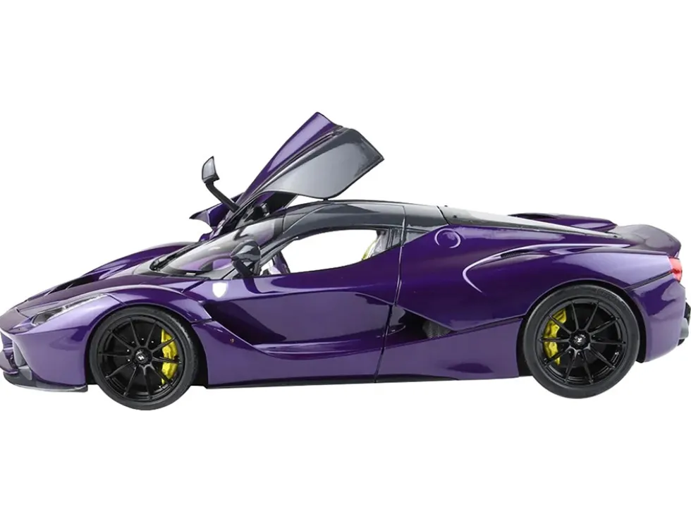 2012 Ferrari LaFerrari Purple Dubai Metallic (Viola Vio) with Black Top With Display Case Limited Edition to 300 pieces Worldwide 1/18 Diecast Model Car by BBR