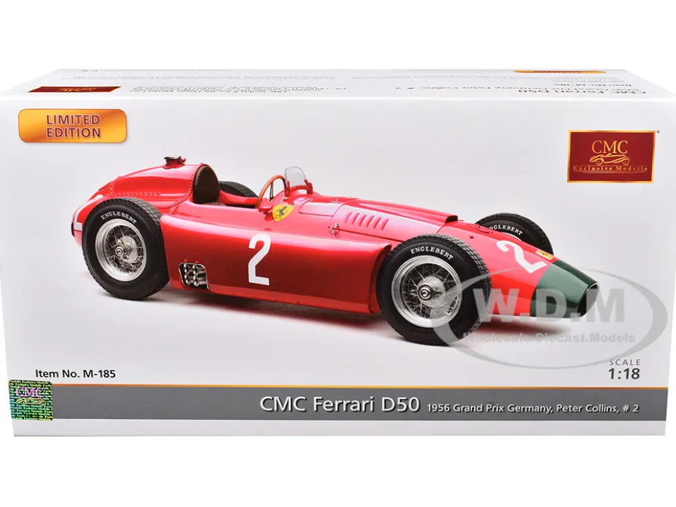 1956 Ferrari Lancia D50 Long Nose #2 Peter Collins Grand Prix of Germany Limited Edition 1000 pieces Worldwide 1/18 Diecast Model Car CMC 185