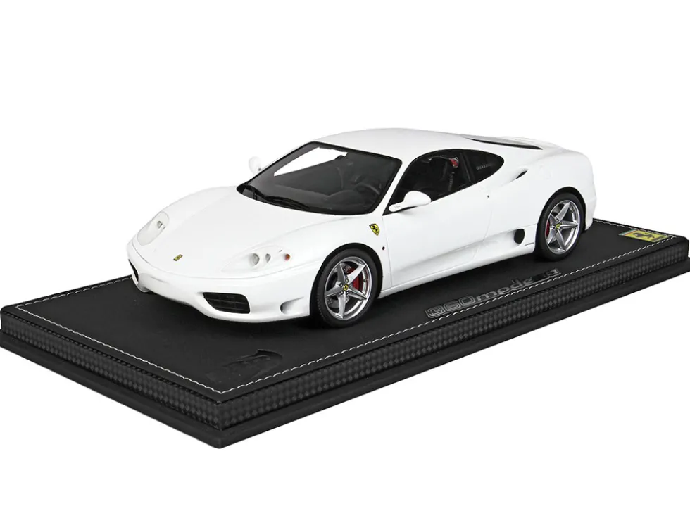 1999 Ferrari 360 Modena White DISPLAY CASE Limited Edition 84 pieces Worldwide 1/18 Model Car BBR P18172C